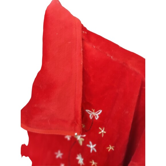 Vintage Anthony Richards Women's 3X Red Velour Pullover Sweatshirt & Pants Set - Picture 9 of 12